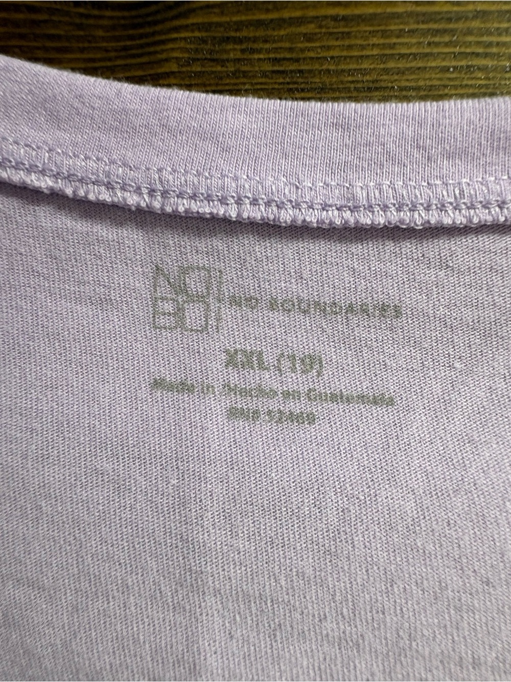NWOT No Boundaries Lavender Crewneck Short Sleeve Tee - Women - Picture 3 of 3